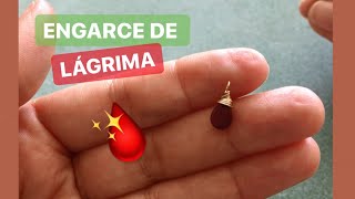 Cómo ENGARZAR o envolver LAGRIMA o gota con orificio❤💧✨ [upl. by Esinev]