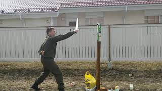 Oakeshott Type XIV Arming sword cutting practice [upl. by Leen976]