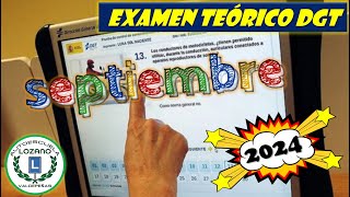 EXAMEN TEÓRICO DGT  SEPTIEMBRE 2024 [upl. by Zachery812]