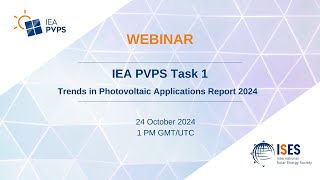 Webinar Task 1  Trends in Photovoltaic Applications 2024 [upl. by Simone]