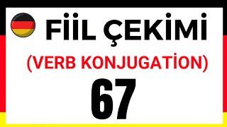 ALMANCA FİİL ÇEKİMİ VERB KONJUGATİON  almancaöğreniyorum deutschlernenalmanca [upl. by Ees391]