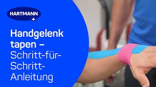 Handgelenk tapen Anwendung DermaPlast® ACTIVE Kinesiologisches Tape [upl. by Hofstetter]