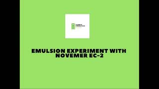 Cosmetic Formulation Emulsion Experiment with Novemer EC2 [upl. by Berni]