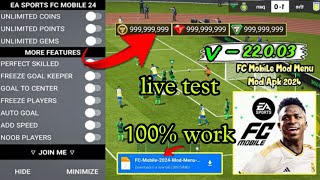 FC mobile mod apk ll latest v22003 mod menu ll unlimited coins🤑 ll speed hack [upl. by Cheslie82]