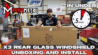 Bent Metal X3 Rear Glass Windshield  Unboxing and Install in under 5 Minutes [upl. by Iramo]