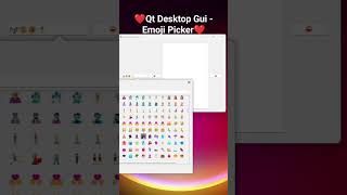 QtPyQtPySide Gui  Emoji picker programming ui uidesign uiux python tkinter [upl. by Nolra317]