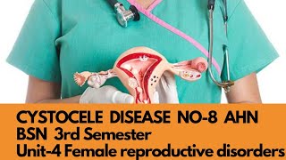 Cystocele  Disease No8 AHN BSN 3rd Semester Unit4  Female Reproductive System Disorders [upl. by Mode]