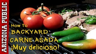 Lets Cook Carne Asada on the BBQ Grill  Video Tutorial [upl. by Sharpe]