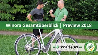 Winora eBikes Neuheiten 2018  Pedelec Preview Vorschau [upl. by Anelrad630]