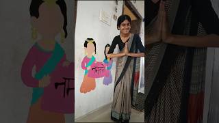 Namaste Ka Mahatva🙏 shorts art painting walldecor diy india school vlog teacher [upl. by Ethelstan]