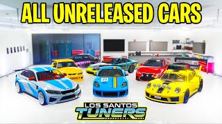 GTA Online Tuners DLC  ALL 7 UNRELEASED Cars Gameplay Customization Prices amp Release Order [upl. by Atnaloj892]