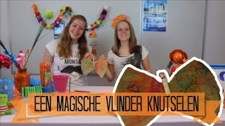 Een magische vlinder knutselen met koffiefilters DIY Knutseljuffen [upl. by Yahsram]