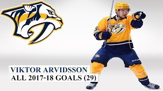 Viktor Arvidsson 33 All 29 Goals of the 201718 NHL Season [upl. by Htederem43]