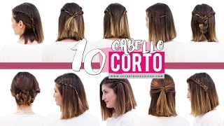 10 peinados fáciles para cabello corto o media melena  Patry Jordan [upl. by Ynamrej]