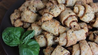 schnelle herzhafte Röllchen mit Parmesan und Frischkäsecreme  auch vegetarisch möglich [upl. by Cowen]