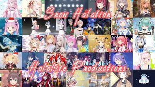 Hololive Productions Sings  Snow Halation  JP EN ID CN  µs 2ndシングル 2022 Edition [upl. by Neicul185]