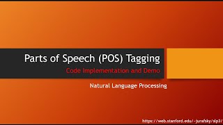 NLP 22  Parts of Speech POS Tagging  Code Implementation  NLTK amp SpaCy  Python  Bangla [upl. by Nnilsia]