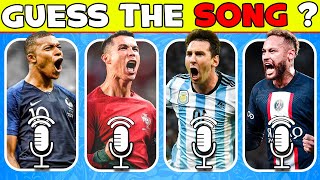 Guess Player by His SONG 🎶 Ronaldo Song Messi Song Neymar Song Mbappe Song [upl. by Baxy]