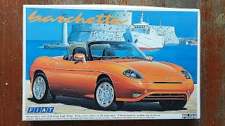 Fujimi 124 Fiat Barchetta  Plastic Model Kit Unboxing [upl. by Einavoj]