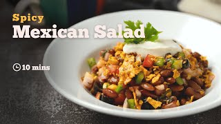 Spicy Mexican Salad  Mexican Salad  Corn and Bean Salad  Salad Recipes  Cookd [upl. by Robet]