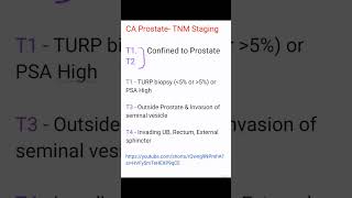 CA Prostate  TNM STAGING neetpg fmge surgeryeducation nextexam [upl. by Cromwell]