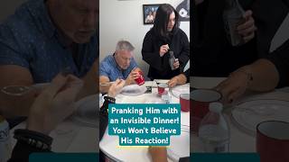 Pranking Him with an Invisible Dinner You Won’t Believe His Reaction Part 1shorts [upl. by Adanama]