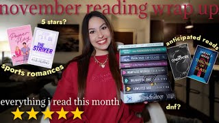 let’s talk about every book i read in november anticipated reads 5 stars and dnf’s 📚🌟 [upl. by Ellertal]