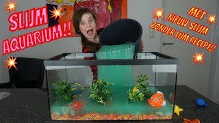 DIY  SLIJM AQUARIUM  SLIJM ZONDER LIJM  Bibi [upl. by Ynetruoc708]