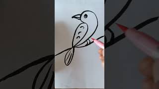 Beautiful bird drawing easyartcreator easy easydrawing ￼ [upl. by Kelila]