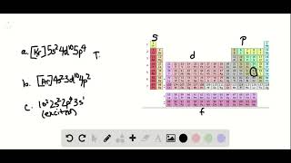 Identify the following three elements a The ground state electron configuration is b The ground s [upl. by Annohs]