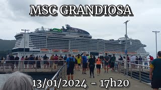 MSC Grandiosa saindo de Santos 13012024 [upl. by Shandee54]