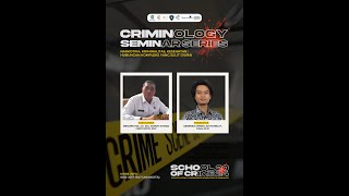 CRIMINOLOGY SEMINAR SERIES [upl. by Airetnuhs189]