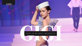 Gigi Hadid  Top 10 Runway Moments [upl. by Ronel]