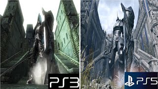 Demon’s Souls Remake PS5 vs PS3  Tower Knight Boss Fight Comparison  60fps [upl. by Ardnaeel]