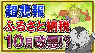 【超悲報】ふるさと納税が2023年10月に改悪か！？返礼品ルール厳格化のため、早めに寄付を済ませよう [upl. by Ellenyl]