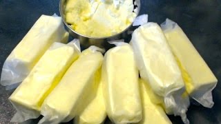 Homemade butter from Natural raw milkUnpasteurized and non homogenized butter [upl. by Jaime531]