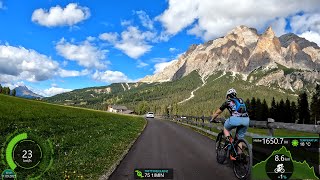 40 minute MTB Indoor Cycling Workout Sankt Kassian Dolomites Italy Garmin 4K Video [upl. by Gran]