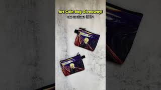 Art Coin Bag Giveaway  on orders 75 [upl. by Aeriell]