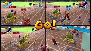 MampS at the Olympic Games Free 8 Circuit Track Events Peach vs Dr Eggman amp Bowser [upl. by Enyala870]