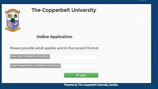 How to apply for Copperbelt University CBU online application [upl. by Pavel]