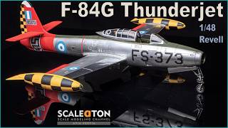 F84G Thunderjet Revell 148 Scale Model Aircraft [upl. by Auof476]