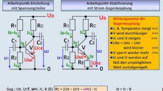 ELEKTRONIKTUTORIAL 08 3 Bipolare Transistoren  APEinstellung Stabilisierung [upl. by Furlani]