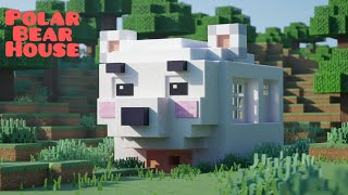 Minecraft polar bear house full tutorial  full guid  how to make polar bear house  subscribe ple [upl. by Novihs397]