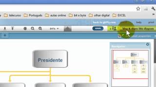 Criando um organograma no site Gliffy e como inserilo no Blog [upl. by Tadio]