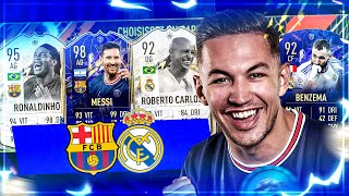 LA DRAFT DU CLASICO  RÉAL BARCA  FIFA 22 [upl. by Ashelman]