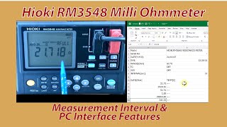 Milli Ohmmeter Measurement Intervals and PC Information Viewing on the Hioki RM3548 Milli Ohmmeter [upl. by Rodmur]