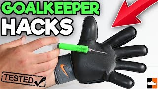 Goalkeeper Hacks Tested 🧤⚽ How To Make Your Gloves UltraSticky [upl. by Anaujd]