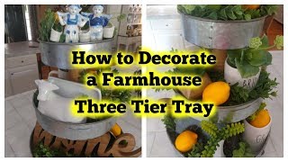 How To Decorate a Farmhouse 3 Tier Tray [upl. by Idet]