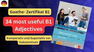 Komparativ und Superlativ vor Substantiven  important B1 adjectives [upl. by Accebor]