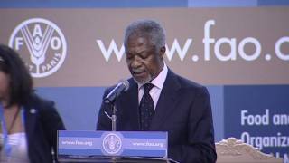 Kofi Annan speaking at FAO Conference 37th Session [upl. by Yahsan]